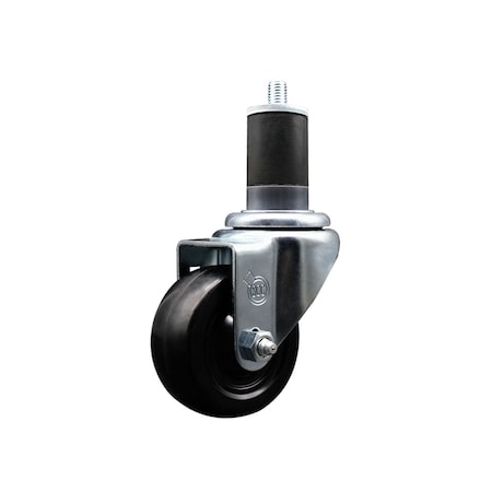 Service Caster 3'' SS Hard Rubber Wheel Swivel 1-5/8'' Expanding Stem Caster SCC-SSEX20S314-HRS-158